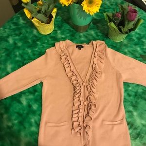 Talbots Petite Pink Ruffle Sweater ❤️
